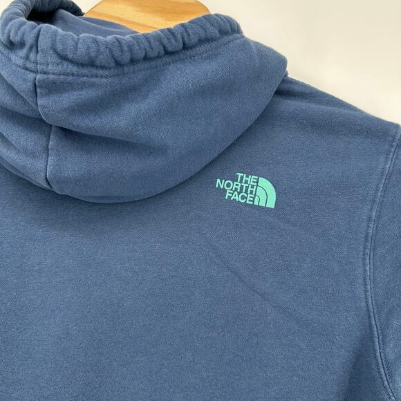 Men's Blue The North Face Sunset Beach Desert Graphic Hoodie Sweatshirt Sz M - Picture 5 of 7